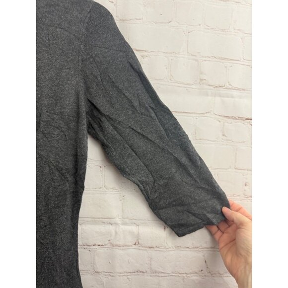 Cato Sweater Dress Womens Size Medium Gray Red Trim Casual Pull On - (READ) - Picture 4 of 6